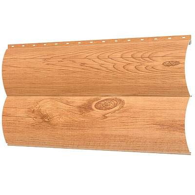 Сайдинг металлический Блок-Хаус под бревно дерево Клен 3D Светлый SteelArt фото Центр Металлокровли