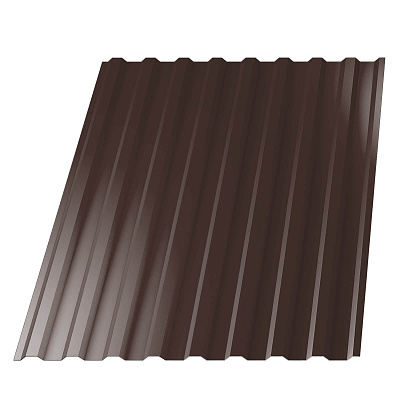 Профнастил НС-20 (МП 20) RAL8017 Шоколад 1150(1100)мм 0,45мм