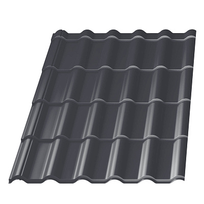 Металлочерепица Банга RAL7024 Серый Графит 0,45мм фото Центр Металлокровли