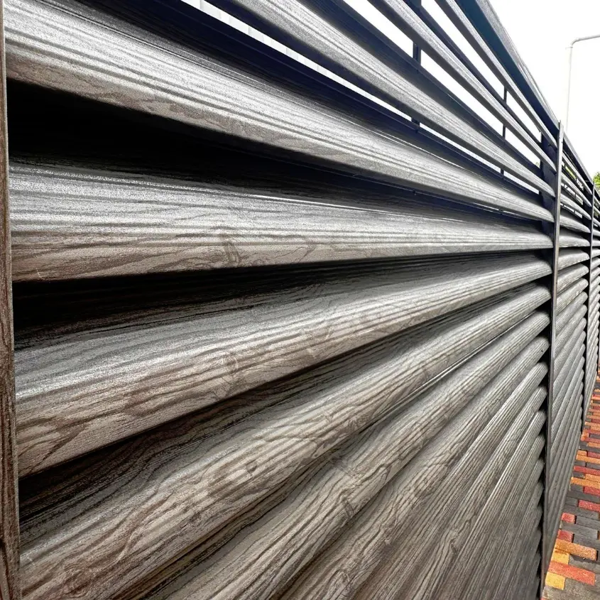 Фото 4 Забор Еврожалюзи Черное Дерево 3D Принтек двусторонний