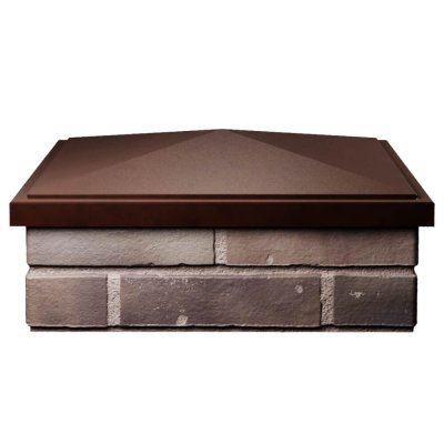 Колпак БонаМоно Коричневый на столб 2х2 кирпича фото 1