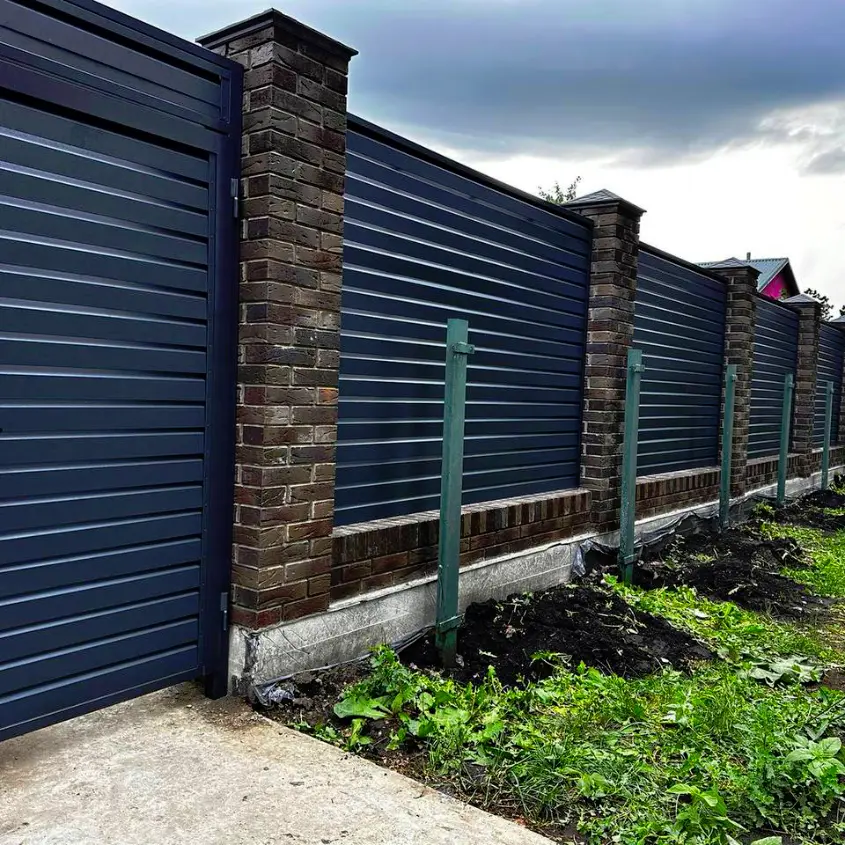 Фото 6 забор жалюзи Хай-Тек RAL7024 МАТТЕ Серый Графит