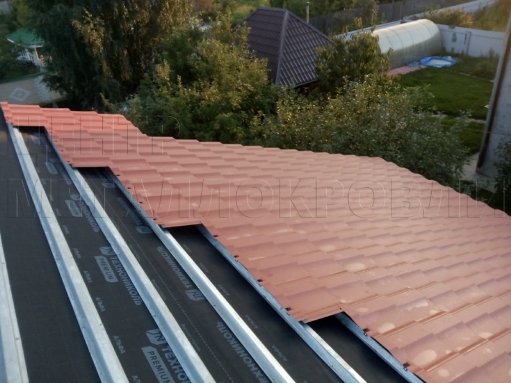 Металлочерепица Геркулес 8004 терракотовый Стальной Бархат от Центра Металлокровли в Перми