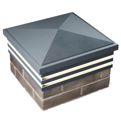 Колпак Бона на 1.5 кирпича Серый с подсветкой 2