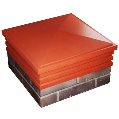 Колпак Бона Красный с посадкой 2х2 кирпича (513х513мм) фото 3