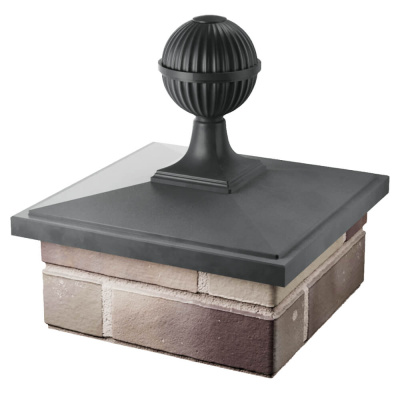 Колпак БонаМоно Серый с шаром на столб 1.5х1.5 кирпича фото 3