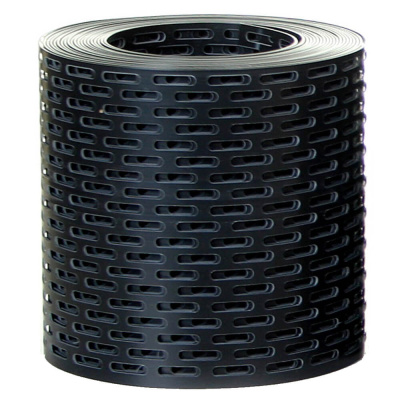 Сетка карнизная ПВХ цвет RAL9005 ЧЕРНАЯ для вентиляции кровли фото 1